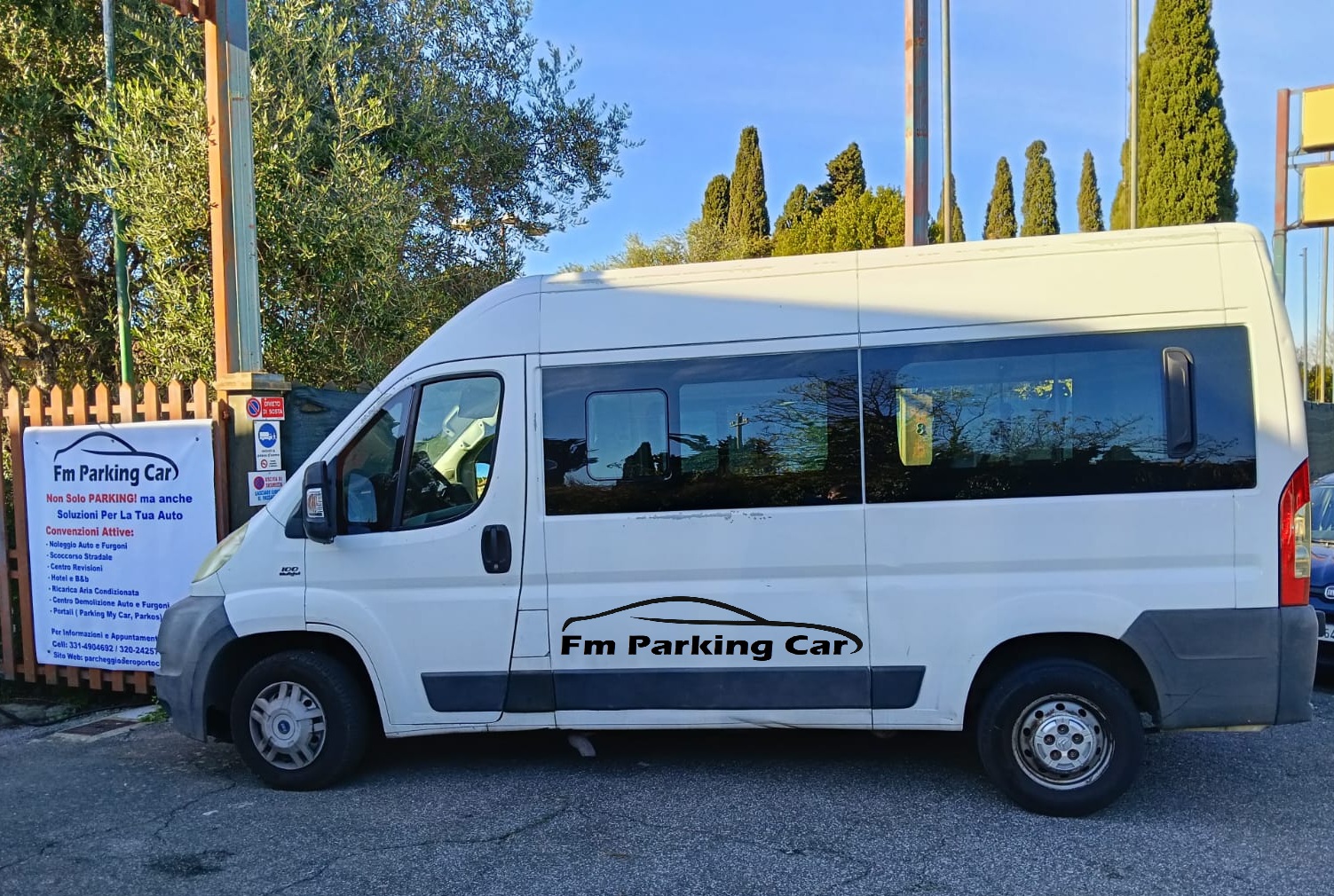 Navetta ufficiale FM Parking Car a Ciampino per trasferimenti da e per l’Aeroporto di Ciampino